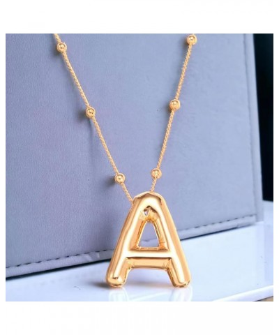 Balloon Initial Necklaces for Women Gold Initial Letter Pendant Necklace for Women Gold Initial Necklaces Alphabet Necklace D...