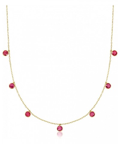 by Ross-Simons 1.40 ct. t.w. Bezel-Set Ruby Station Necklace in 14kt Yellow Gold. 18 inches $153.14 Necklaces