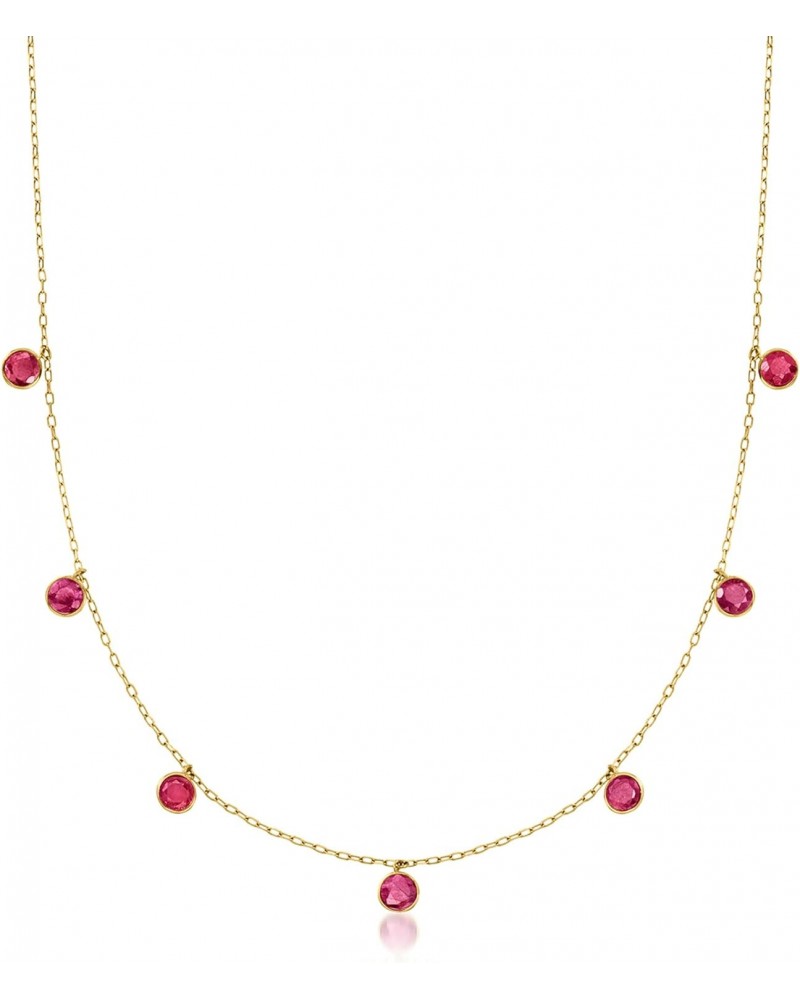 by Ross-Simons 1.40 ct. t.w. Bezel-Set Ruby Station Necklace in 14kt Yellow Gold. 18 inches $153.14 Necklaces