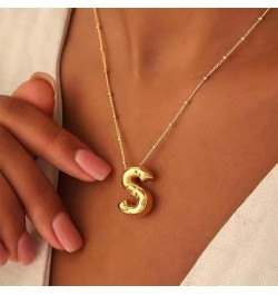 Balloon Initial Necklaces for Women Gold Initial Letter Pendant Necklace for Women Gold Initial Necklaces Alphabet Necklace D...