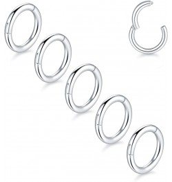 14G 16G 18G 20G Nose Ring Hoop Stainless Steel Hinged Segment Ring Hoop Nose Clicker Ring Tragus Helix Cartilage Daith Rook E...