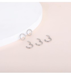 14G 16G 18G 20G Nose Ring Hoop Stainless Steel Hinged Segment Ring Hoop Nose Clicker Ring Tragus Helix Cartilage Daith Rook E...