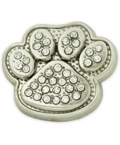 Small Silver Rhinestone Paw Print Lapel Pin Brooch 10 Pack $8.69 Brooches & Pins