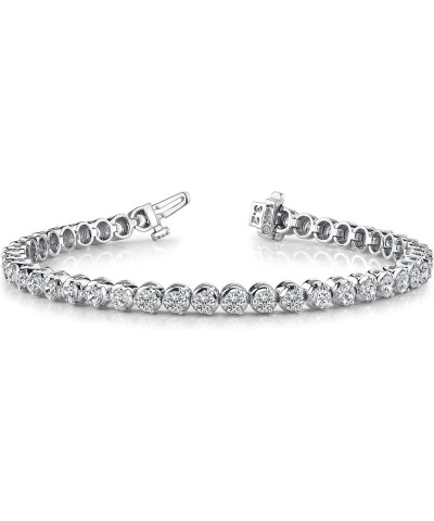 3-20 Carat LAB GROWN Classic Diamond Tennis Bracelet 3 Prong Ultra Premium Collection (E-F Color, VS2-SI1 Clarity) White Gold...