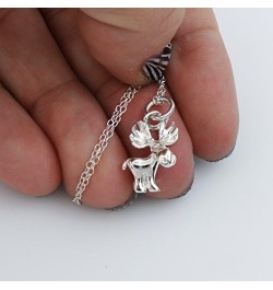 Sterling Silver Elephant Charm Pendant Necklace for Women 3D MOOSE $14.00 Necklaces