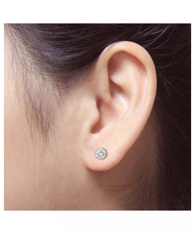 14k Rose Gold Bezel-set Round Diamond Stud Earrings (1/5-2cttw, O.White, I2-I3) Push-backs 0.6 carats $395.55 Earrings