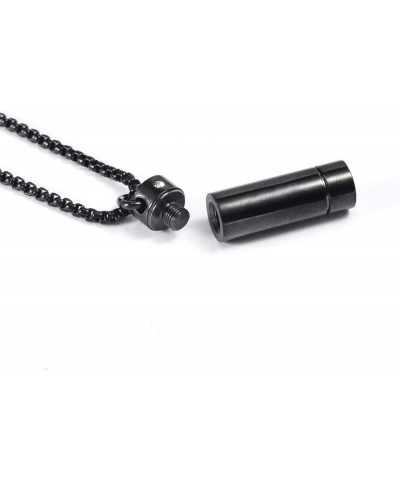 Tube Pendant Ashes Urn Necklace Keepsake Black Cremation Memorial Stainless Steel Jewelry Mama $17.39 Necklaces