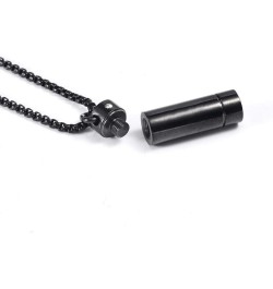 Tube Pendant Ashes Urn Necklace Keepsake Black Cremation Memorial Stainless Steel Jewelry Mama $17.39 Necklaces