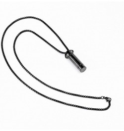 Tube Pendant Ashes Urn Necklace Keepsake Black Cremation Memorial Stainless Steel Jewelry Mama $17.39 Necklaces