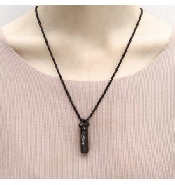 Tube Pendant Ashes Urn Necklace Keepsake Black Cremation Memorial Stainless Steel Jewelry Mama $17.39 Necklaces