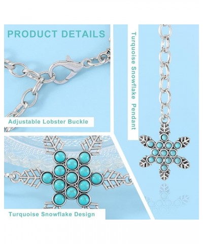 Turquoise Metal Belt Chain Women Snowflake Waist Chain Silver Belly Concho Belt Pendant Openwork Chains Dress Girl C $10.03 B...