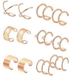 1Set 6 Pairs Stainless Steel Ear Clips Set Hoop Ear Cuffs Helix Cartilage Clip on Earrings Non Piercing Cartilage Earrings fo...