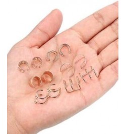 1Set 6 Pairs Stainless Steel Ear Clips Set Hoop Ear Cuffs Helix Cartilage Clip on Earrings Non Piercing Cartilage Earrings fo...