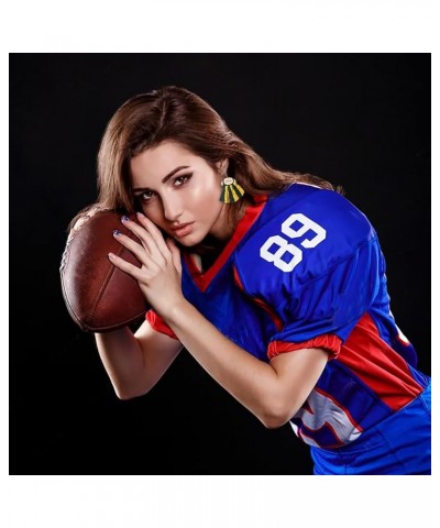 Football Earrings for Women Earrings Tassel Football Dangle Earrings Football Team Earrings Football Jewelry Green Yellow $7....