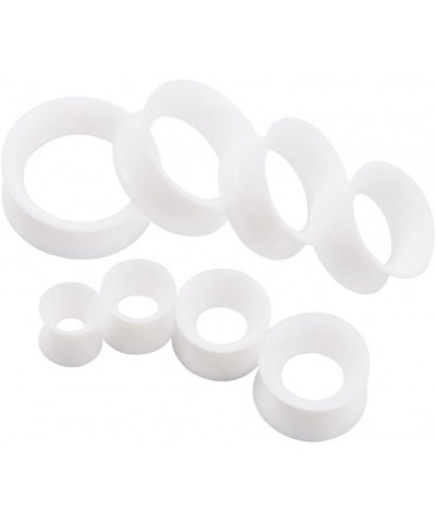 1 Pair/3Pairs Black/White/Transparent Soft Silicone Flexible Ear Skin Tunnels Plugs Expanders Gauges Hollow Body Piercing 2G-...