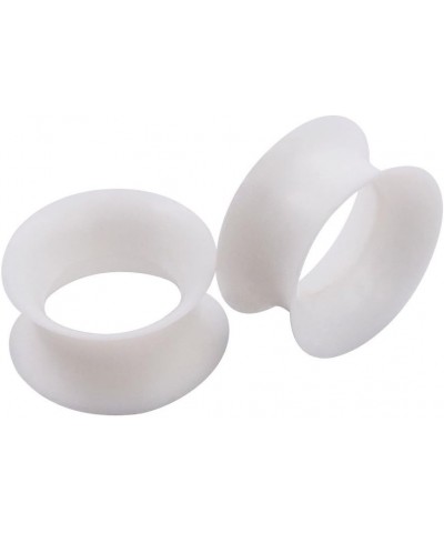 1 Pair/3Pairs Black/White/Transparent Soft Silicone Flexible Ear Skin Tunnels Plugs Expanders Gauges Hollow Body Piercing 2G-...