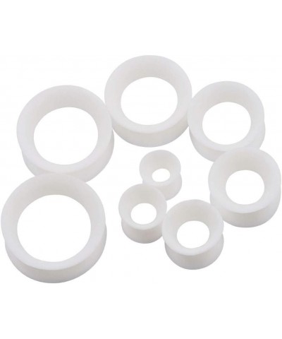 1 Pair/3Pairs Black/White/Transparent Soft Silicone Flexible Ear Skin Tunnels Plugs Expanders Gauges Hollow Body Piercing 2G-...