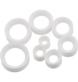 1 Pair/3Pairs Black/White/Transparent Soft Silicone Flexible Ear Skin Tunnels Plugs Expanders Gauges Hollow Body Piercing 2G-...