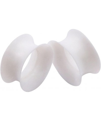 1 Pair/3Pairs Black/White/Transparent Soft Silicone Flexible Ear Skin Tunnels Plugs Expanders Gauges Hollow Body Piercing 2G-...