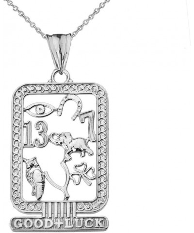 Fine Sterling Silver Ancient Egyptian Good Luck Cartouche Pendant Necklace $20.29 Necklaces