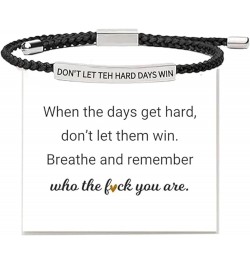 Dont Let The Hard Days Win Bracelet for Women Handmade Braided Wrap To Best Friend Inspirational Jewelry Gift Stainless Steel...