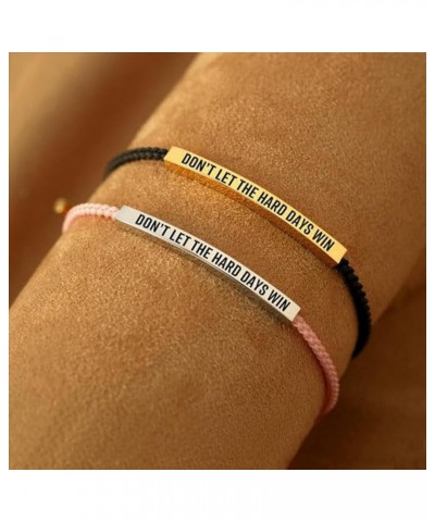 Dont Let The Hard Days Win Bracelet for Women Handmade Braided Wrap To Best Friend Inspirational Jewelry Gift Stainless Steel...