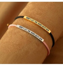 Dont Let The Hard Days Win Bracelet for Women Handmade Braided Wrap To Best Friend Inspirational Jewelry Gift Stainless Steel...