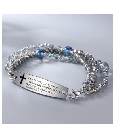 Christian Bracelets for Women Bible Verse Religious Faith Jewelry- Baptism confirmation gift-Inspirational Cross Bracelets Be...