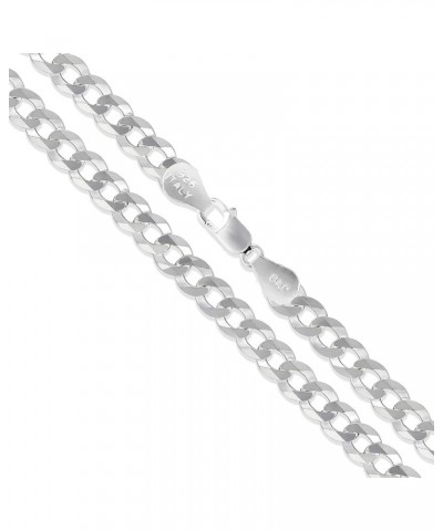 Men's Women's Sterling Silver Flat Curb Chain 1.2mm-4.4mm Solid 925 Italy Link Necklace 3.7mm Length 28 Inches $10.63 Necklaces