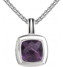 Designer Inspired Twisted Cable Necklace 14mm Cubic Zirconia Pendant Necklace for Women Gift Purple $18.28 Necklaces