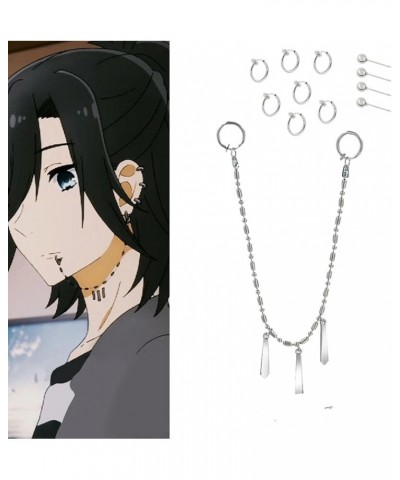 XHBTS 53 Set Miyamura Izumi Earring, Anime Horimiya Cosplay Costume Accessories Feather Leaf Multi Layered Chain Drop Earring...