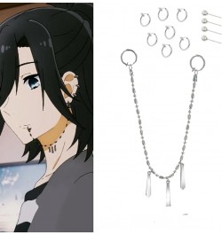 XHBTS 53 Set Miyamura Izumi Earring, Anime Horimiya Cosplay Costume Accessories Feather Leaf Multi Layered Chain Drop Earring...