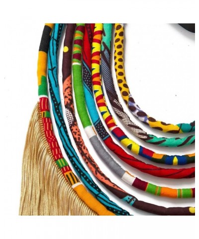 African Ankara Handmade Necklace for Women Multi Strand Fabric Shawl Exotic Necklace color3 $17.67 Necklaces