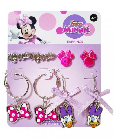 Disney Earrings 4 Disney Hypoallergenic Earrings for Girls 2 Stud Earrings 2 Fishhook Drop Cute Earrings with Charms One Size...