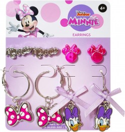 Disney Earrings 4 Disney Hypoallergenic Earrings for Girls 2 Stud Earrings 2 Fishhook Drop Cute Earrings with Charms One Size...