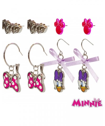 Disney Earrings 4 Disney Hypoallergenic Earrings for Girls 2 Stud Earrings 2 Fishhook Drop Cute Earrings with Charms One Size...