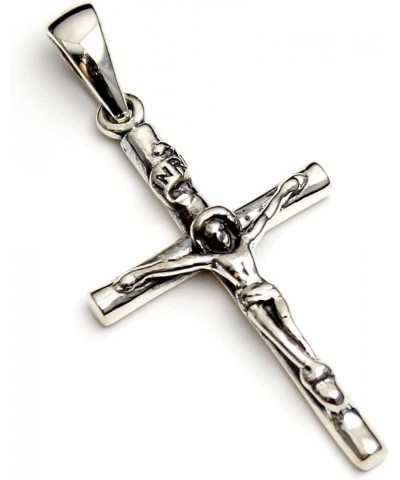 COSUMOSU Jesus Crucifix Cross 925 Sterling Silver Pendant for Men Women Silver $25.92 Pendants