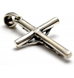 COSUMOSU Jesus Crucifix Cross 925 Sterling Silver Pendant for Men Women Silver $25.92 Pendants