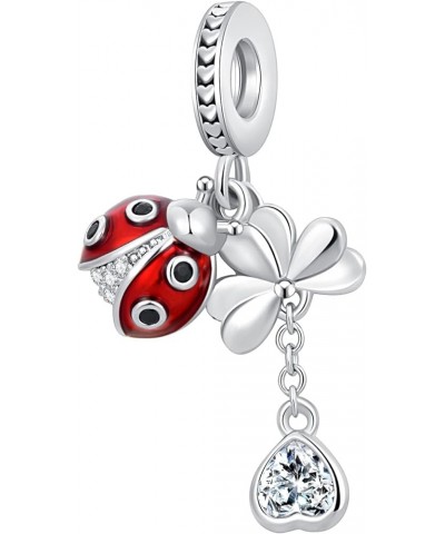 Ladybug Elephant Lucky Four Leaf Clover Charm Bead for Pandora Bracelet Ladybird $8.15 Bracelets