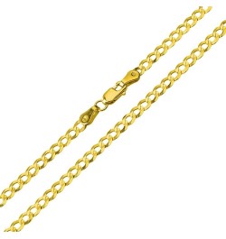 14k Yellow Gold Vertical Infinity Eternity Relligious Cross Pendant with Cable, Curb, or Figaro Chain Necklaces 24.0 Inches C...