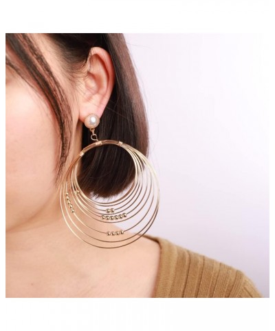 Dangle Hoop Earrings for Women Gold Geometric Circle Earrings Drop Statement Earrings for Halloween Christmas Gift style 5 $8...