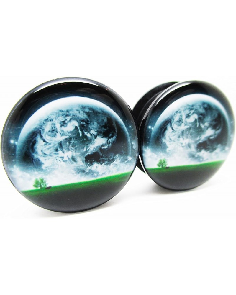 Earth Horizon Ear Plugs - Acrylic Screw-On - New - 12 Sizes - New *Pair* 1" (25mm) $10.05 Body Jewelry