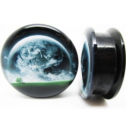 Earth Horizon Ear Plugs - Acrylic Screw-On - New - 12 Sizes - New *Pair* 1" (25mm) $10.05 Body Jewelry