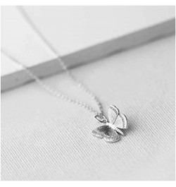 Friendship Compass Necklace Good Luck Butterfly Pendant Chain Necklace with Message Card Gift Card for Women Silver Butterfly...