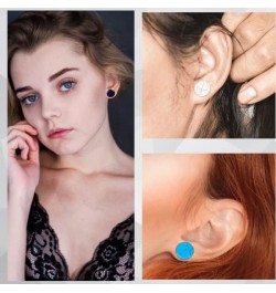 22 Pcs Mixed Stone Ear Plugs Kit Stretching Earrings Gauges Set Saddle Double Flare Expander Tunnels for Men Women Earrings B...