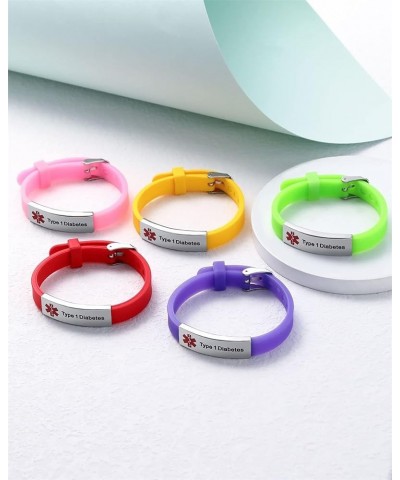 Personalized Medical Alert Bracelets | Silicone Wristband Medical ID Bracelet for Boys Girls | Free Engraved Medical Bracelet...