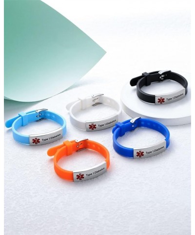 Personalized Medical Alert Bracelets | Silicone Wristband Medical ID Bracelet for Boys Girls | Free Engraved Medical Bracelet...