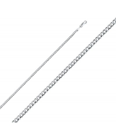 14K Solid Gold Cuban Link Curb Chains (Select Options) 18 Inches White Gold $1.00 Necklaces