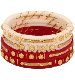 Meenakshi imitation Pack of 4 Gold Plated Plastic Acrylic Bangles for Women Casual Daily Wear Bangle Set Red 2.4 $16.00 Brace...