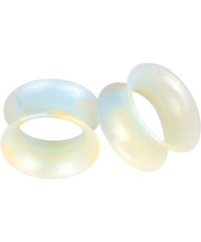 2 Pcs Luminous Extra Soft Silicone Flexible Ear Skin Tunnels Plugs Expanders Gauges Hollow Body Piercing 2G-3/4 Blue&Yellow 0...